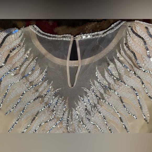 ❤️ New STUNNING ARGENTI NOTTE SILK TUNIC DRESS. Hand Beaded. Lined. Size: 6. - Picture 12 of 16